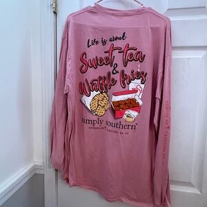 Simply Southern Women’s Long Sleeve Tee in Pink